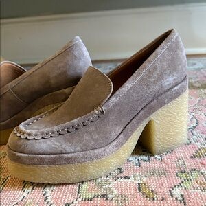 Women's Suede Platform Loafers